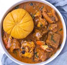 Ogbono soup, swallow with Goatmeat